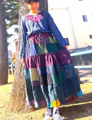 アンティーク調パッチワーク襤褸ゆったり男女通用パンツ 60's パッチワークフレンチワークパンツ - Fresh Service