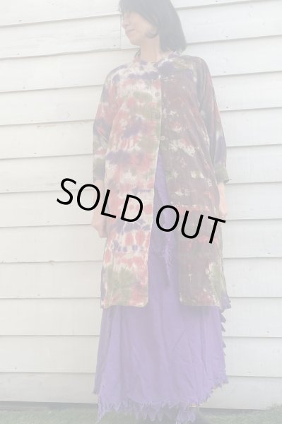 画像1: ビッグポケット付きエスニック巻きスカート＆タイダイチュニック (1)