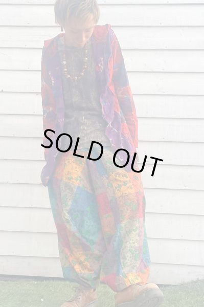 画像1: タイダイトップス＆パッチワークサルエル (1)