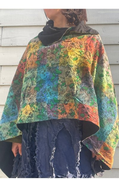 画像1: ビッグポケット付きエスニック巻きスカート＆タイダイチュニック