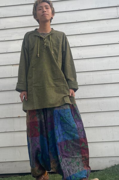 画像1: キノコプリントサルエル＆トップス (1)