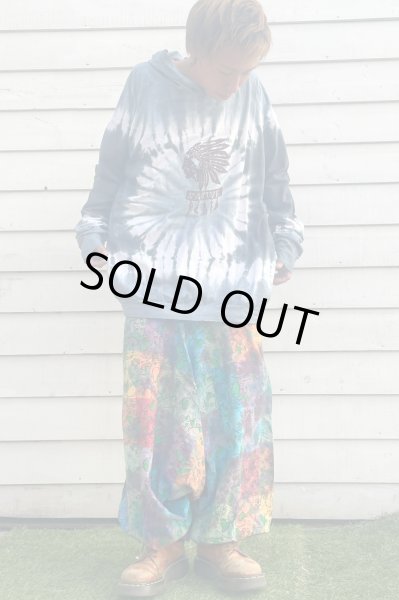 画像1: キノコプリントサルエル＆タイダイパーカー (1)