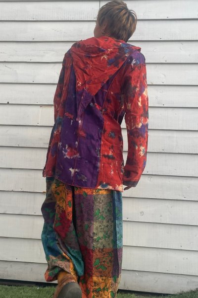 画像3: タイダイトップス＆パッチワークサルエル