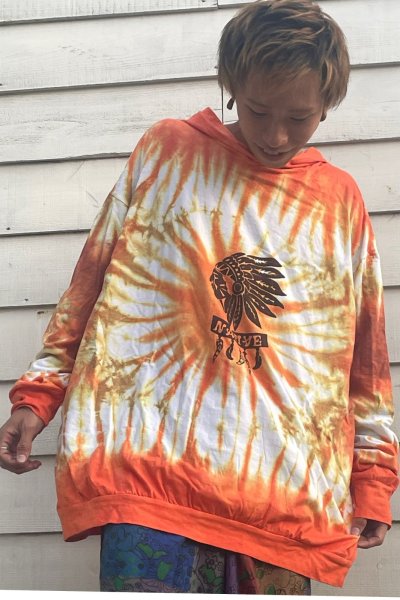 画像1: キノコプリントサルエル＆タイダイパーカー