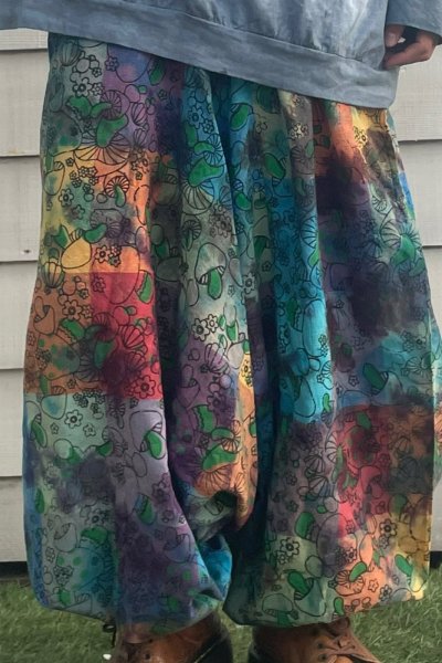 画像2: キノコプリントサルエル＆タイダイパーカー