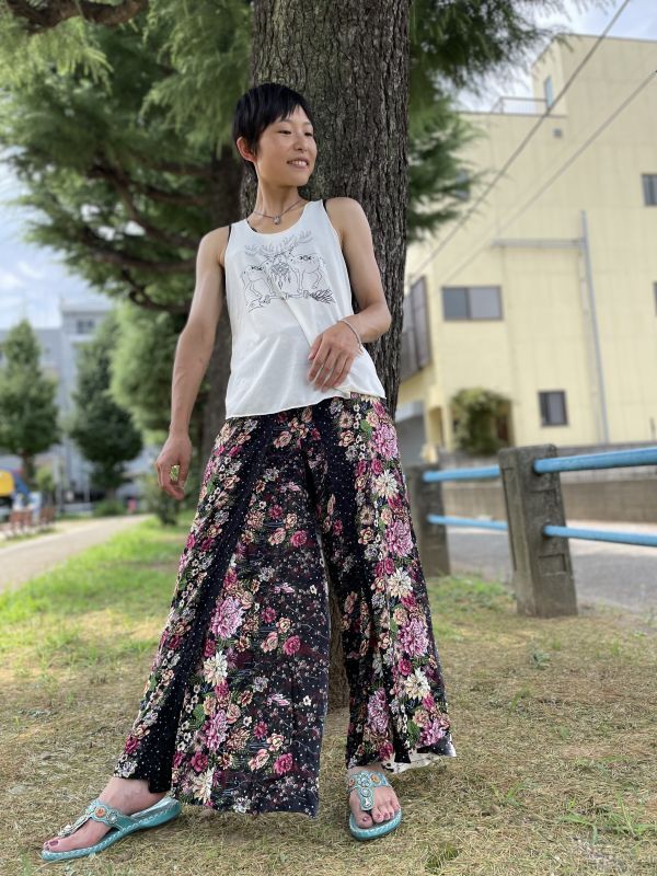 レーヨンワイドパンツ 49boy