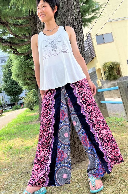 レーヨンワイドパンツ 49boy